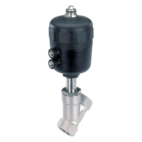 Burkert Fluid Control Systems Pneumatically Operated 2-Way Angle Seat Control Valve, Type 2702